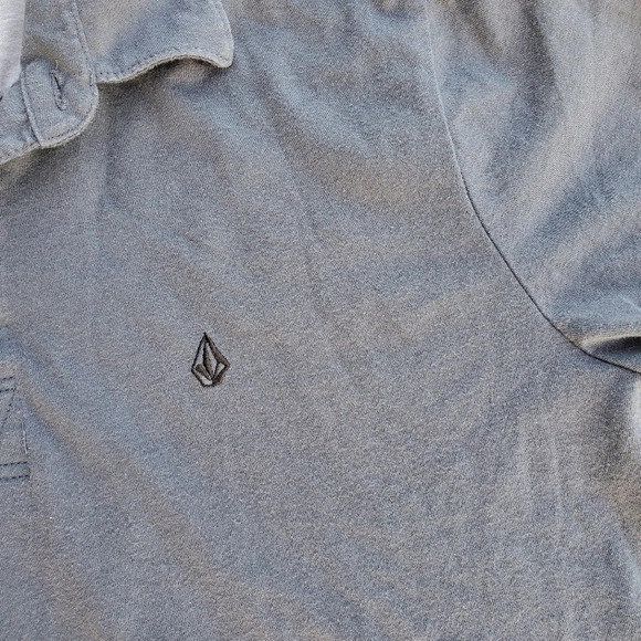 Volcom Men's Polo Shirt Charcoal Gray Short Sleeve Classic Size Small - Picture 5 of 16
